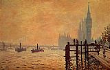 Thames Canvas Paintings - The Thames below Westminster